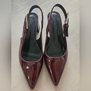 Elegant Burgundy Slingback Heels